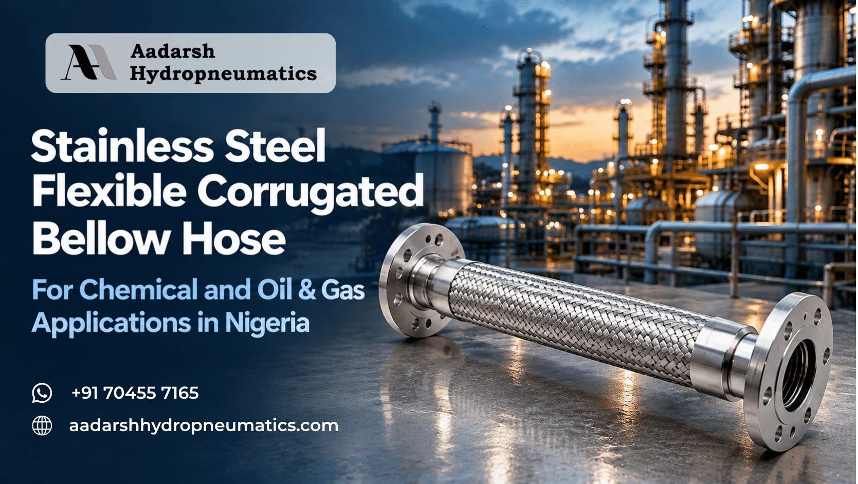 Stainless Steel Flexible Corrugated Hose in Nigeria for Oil and Gas, Chemical Processing and Industrial Applications